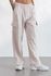 Cielcoco CLWP9156 Pantalon cargo large en tissu Askin Sorona _ BEIGE CRÈME _ Fabriqué en Corée